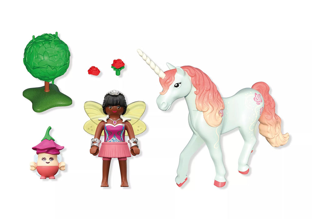 Himmelsrose Einhorn PLAYMOBIL Set mit Fee Figuren Zubehör
