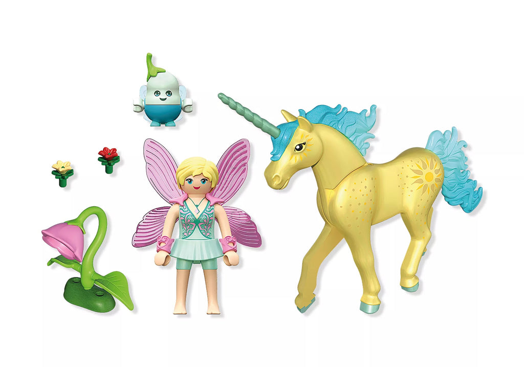 Sammeleinhorn Sonnenscheinblüte PLAYMOBIL Fantasy Spielset Kinder

