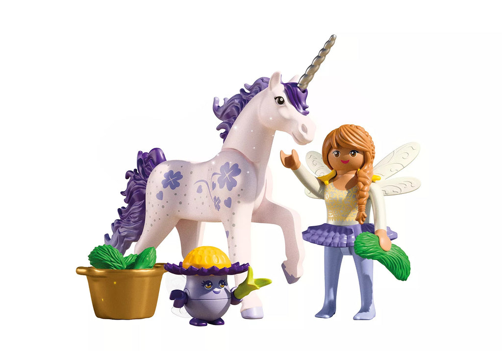 PLAYMOBIL Sammeleinhorn Glückslavendel mit Fee und Joyling ab 4
