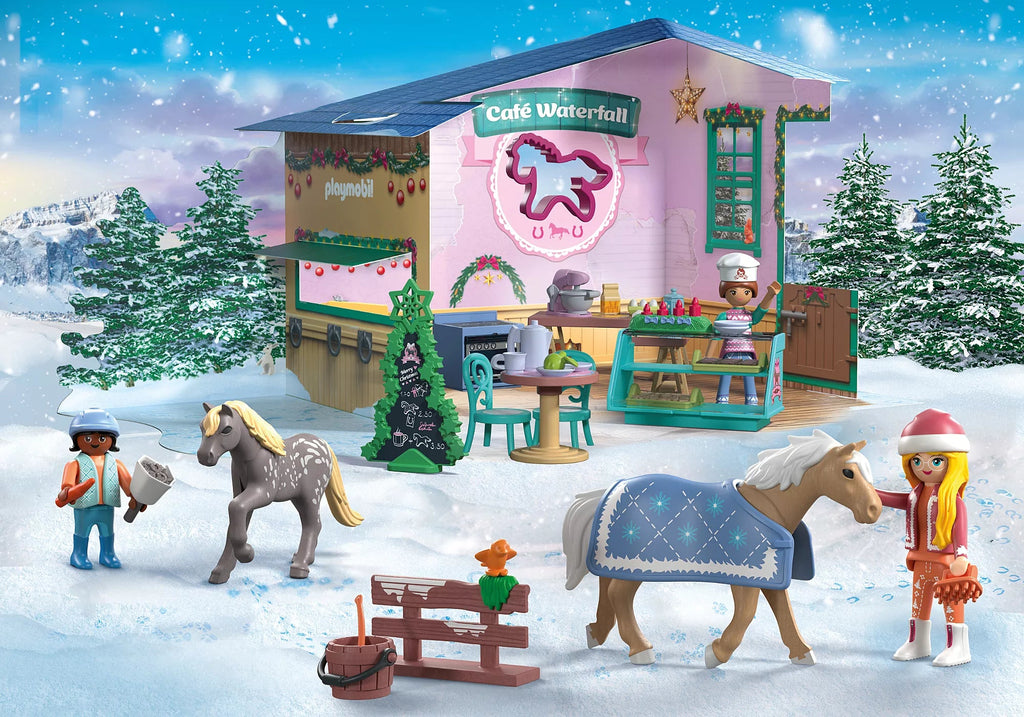 Adventskalender PLAYMOBIL Reitercafé Weihnachten Backset