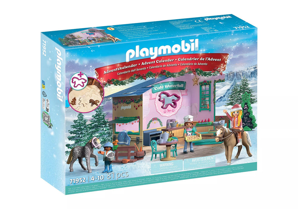 PLAYMOBIL Weihnachtsbacken Adventskalender Pferde Café