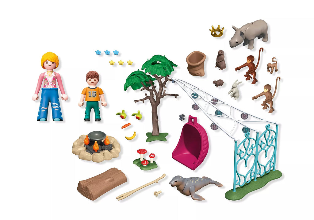 Playmobil Geburtstagsparty mit Lampions und Lagerfeuer