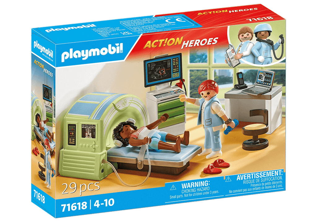 PLAYMOBIL 71618 MRT mit Patientin, Arzt & Diagnose-Zubehör