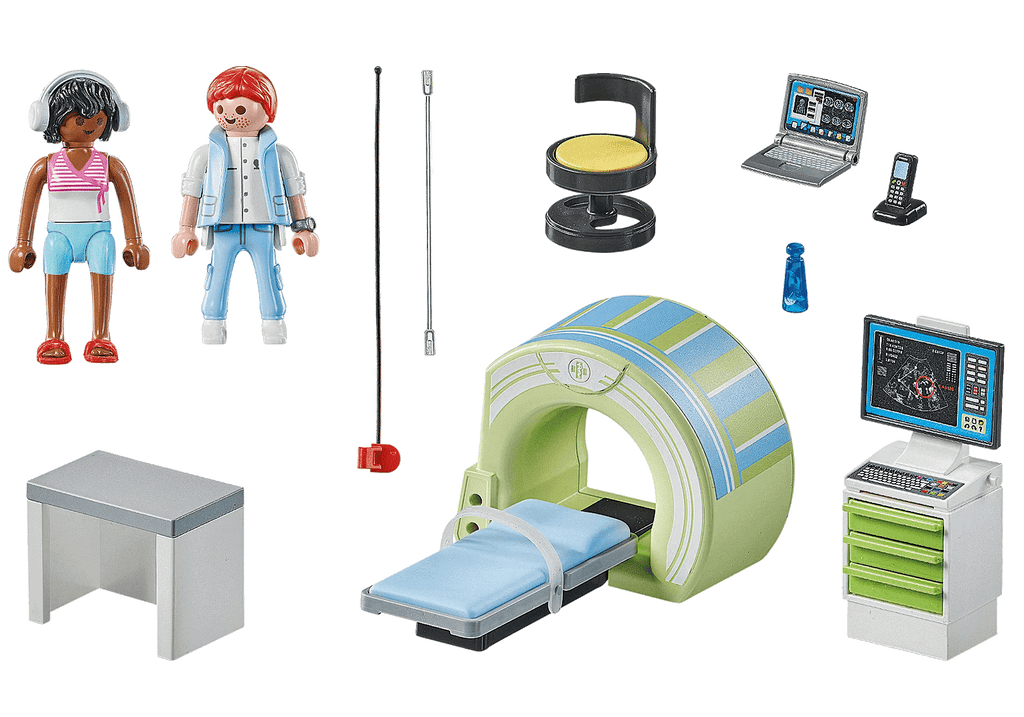 PLAYMOBIL 71618 MRT mit Patientin, Arzt & Diagnose-Zubehör