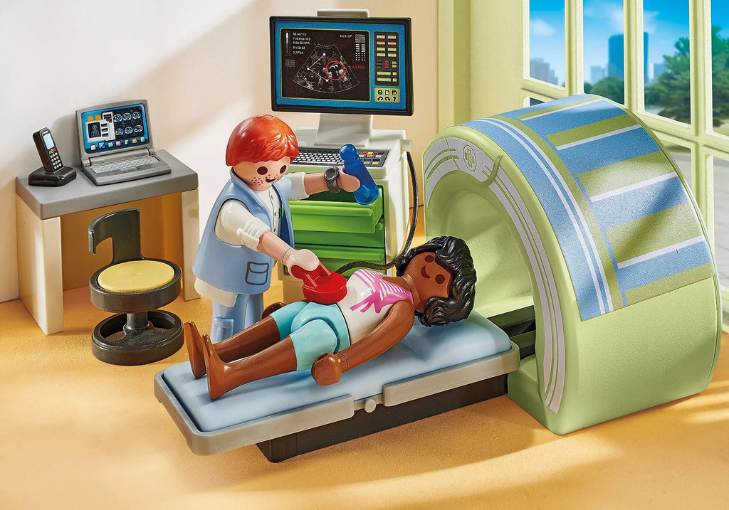 PLAYMOBIL 71618 MRT mit Patientin, Arzt & Diagnose-Zubehör
