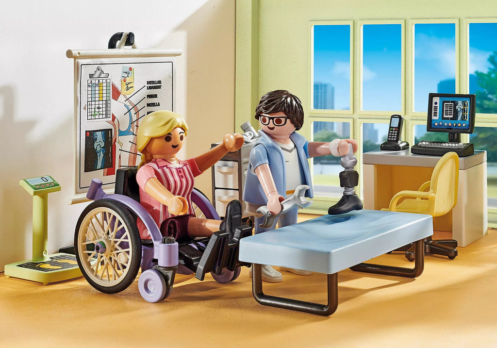 PLAYMOBIL 71617 Orthopädie mit Prothese, Rollstuhl & Figuren