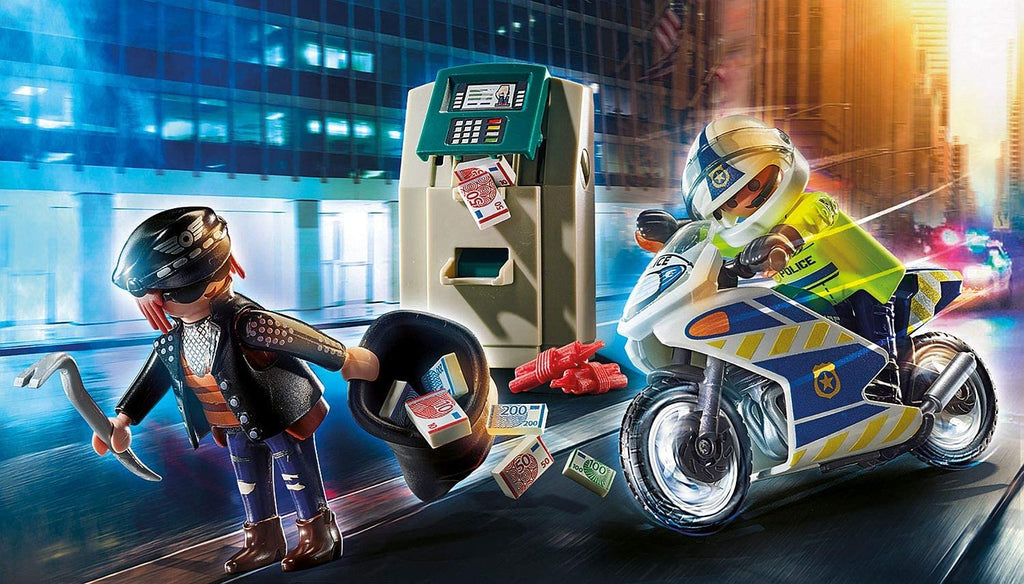 Playmobil® City Action - Polizei - Motorrad: Verfolgung des Geldräubers - Playmobil