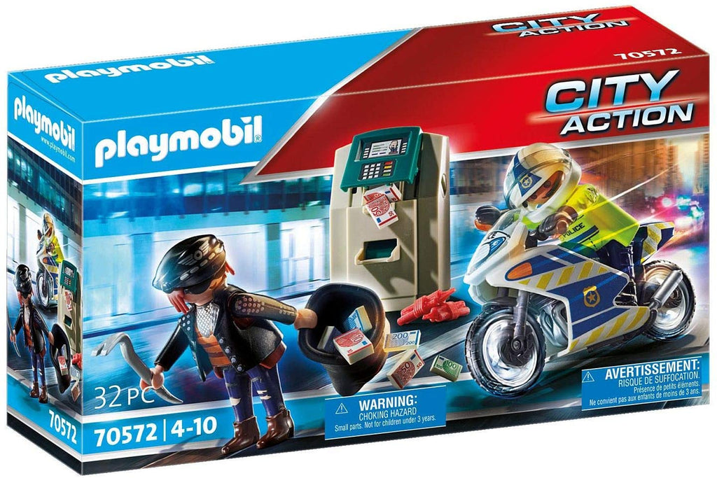 Playmobil® City Action - Polizei - Motorrad: Verfolgung des Geldräubers - Playmobil