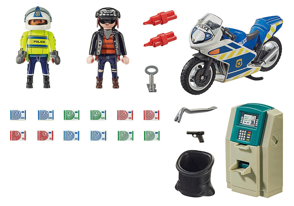 Playmobil® City Action - Polizei - Motorrad: Verfolgung des Geldräubers - Playmobil