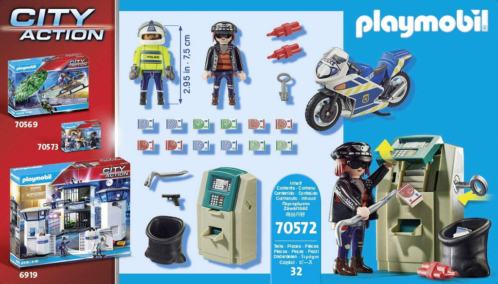 Playmobil® City Action - Polizei - Motorrad: Verfolgung des Geldräubers - Playmobil