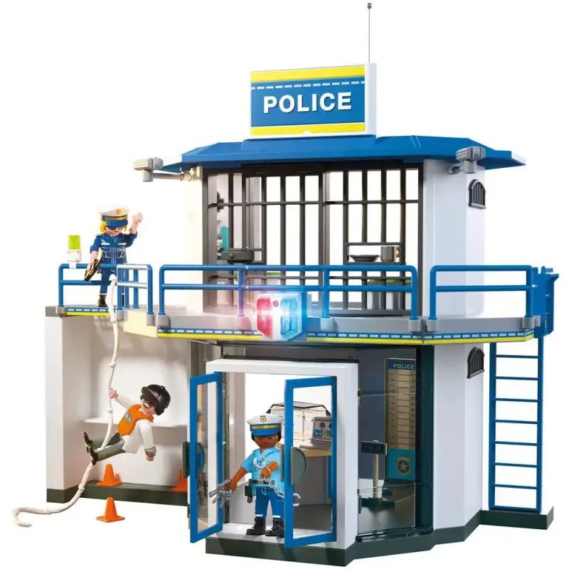PLAYMOBIL Polizeiwache mit Fahndungsraum und Gefängniszelle
