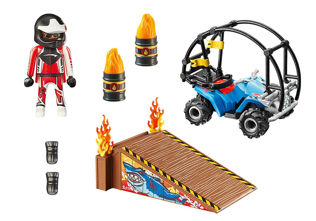 Playmobil® City Action - Stuntshow Quad mit Feuerrampe   - Playmobil