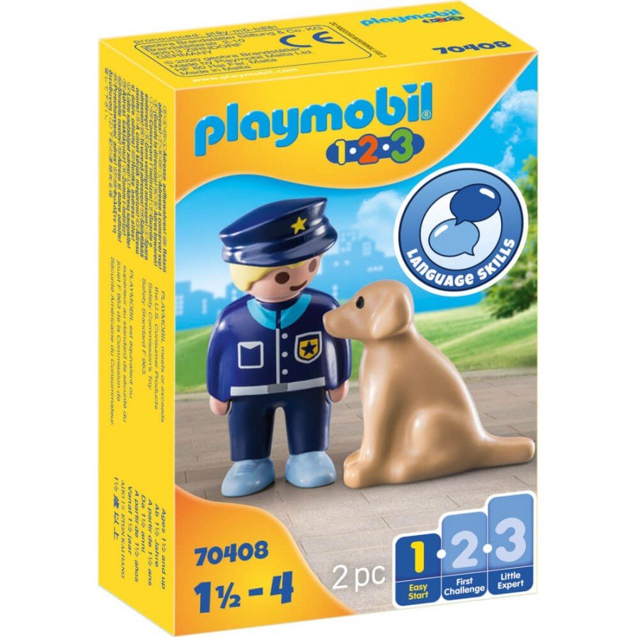 Playmobil Country 1.2.3 - Polizist mit Hund - Playmobil