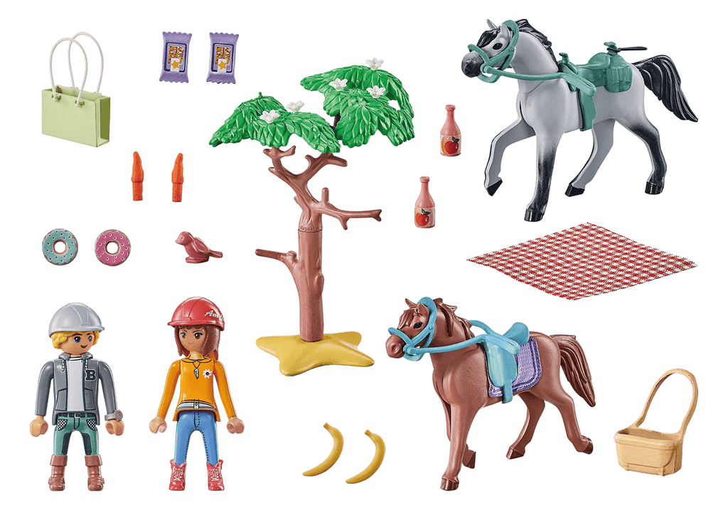 PLAYMOBIL 71470 Reitausflug mit Amelia, Ben & 2 Pferden am Strand