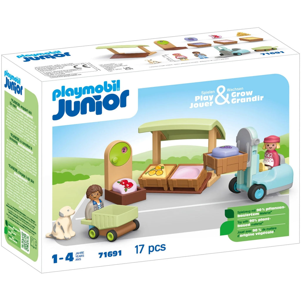 Playmobil® Junior 71691 - Bio Marktstand und Gabelstapler - Playmobil