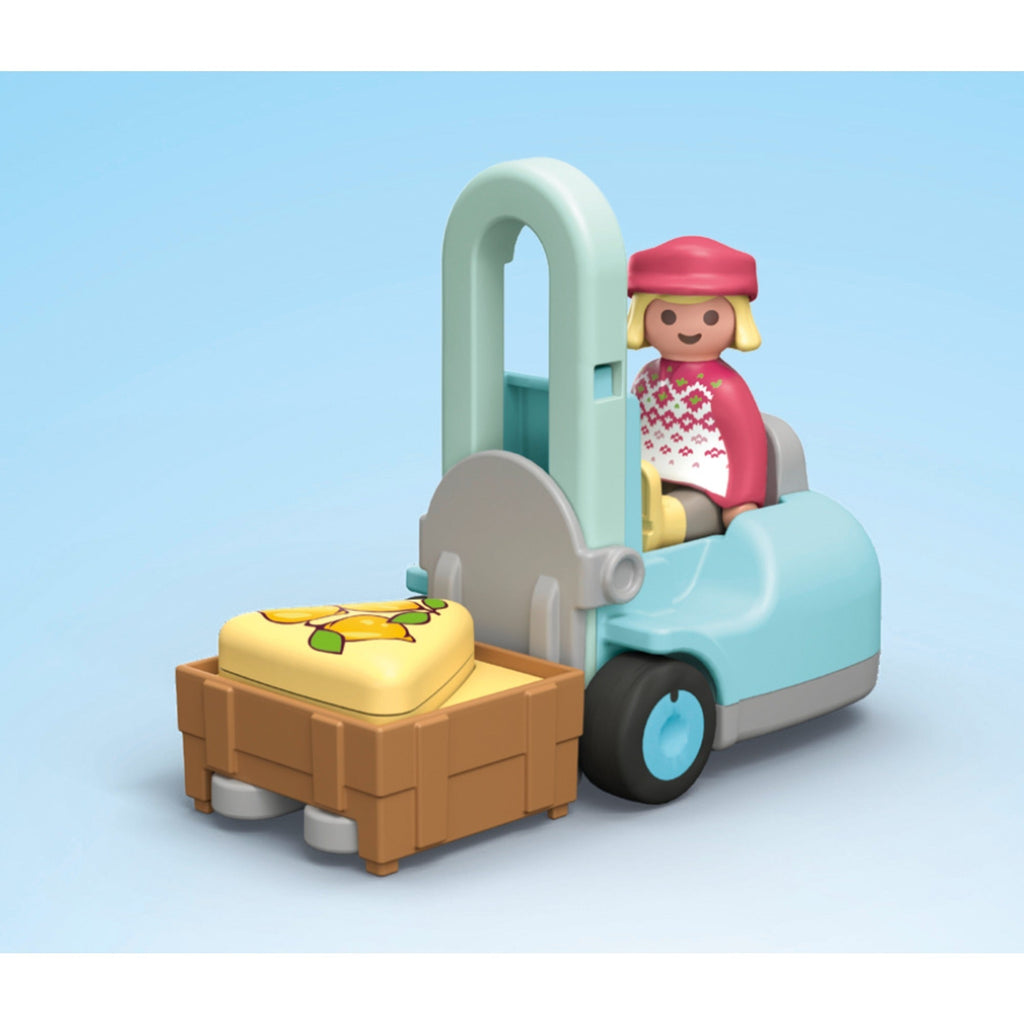 Playmobil® Junior 71691 - Bio Marktstand und Gabelstapler - Playmobil