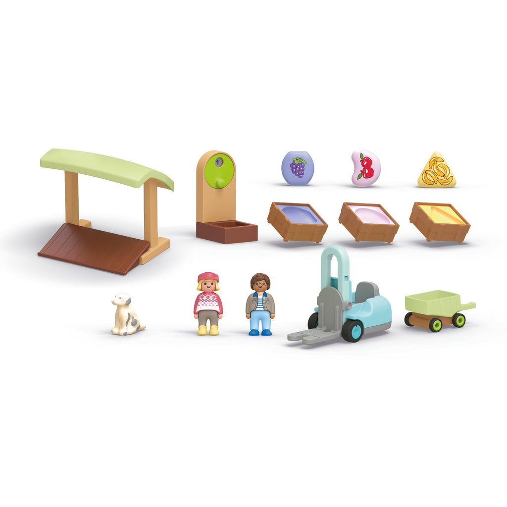 Playmobil® Junior 71691 - Bio Marktstand und Gabelstapler - Playmobil