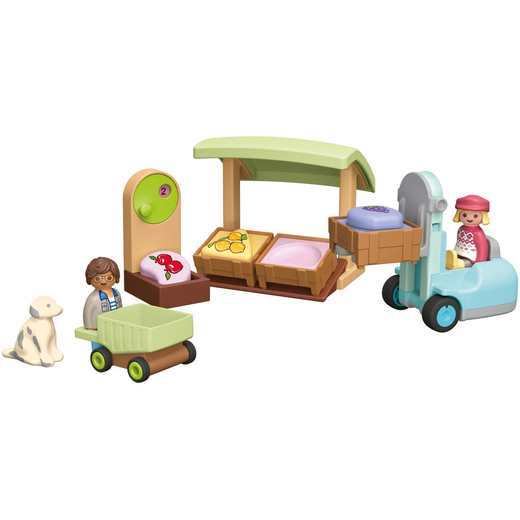 Playmobil® Junior 71691 - Bio Marktstand und Gabelstapler - Playmobil