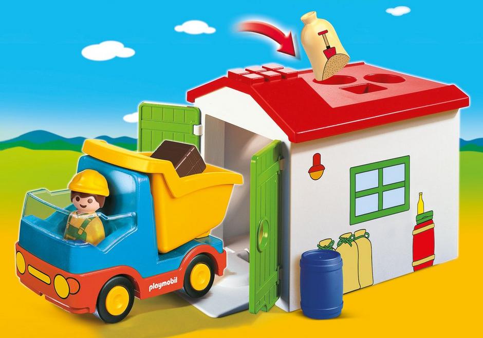 Playmobil® Junior - LKW mit Sortiergarage Garage - Playmobil