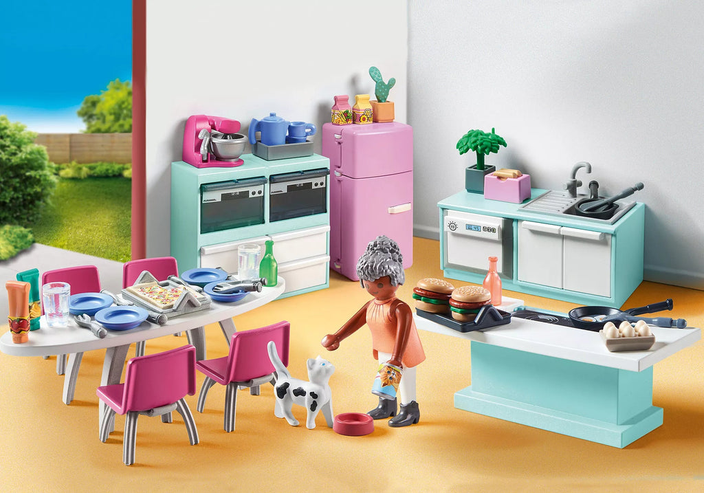 PLAYMOBIL 71608 Küche mit Essplatz & Zubehör für Wohnhaus