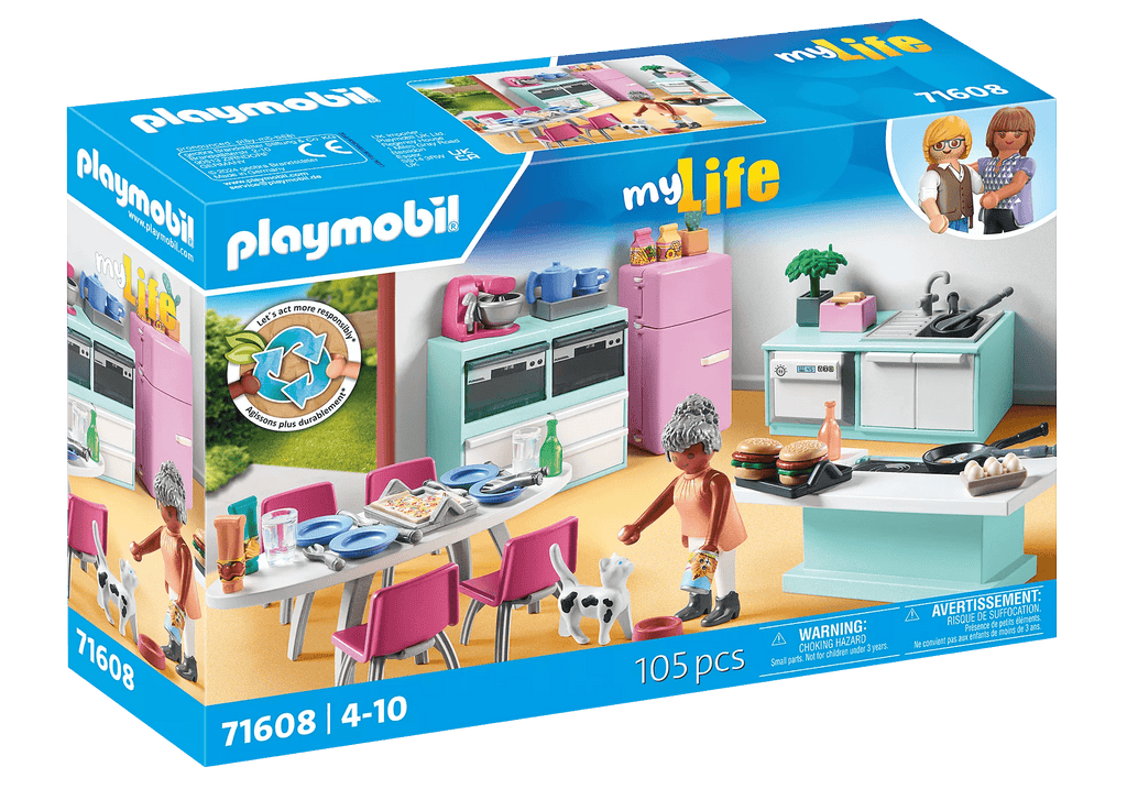 PLAYMOBIL 71608 Küche mit Essplatz & Zubehör für Wohnhaus