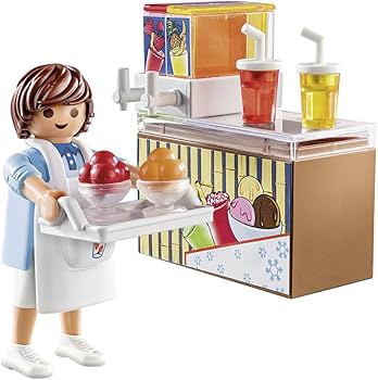 Playmobil 70251 – Slush-Ice Verkäufer mit Theke & Maschine im Mini-Set