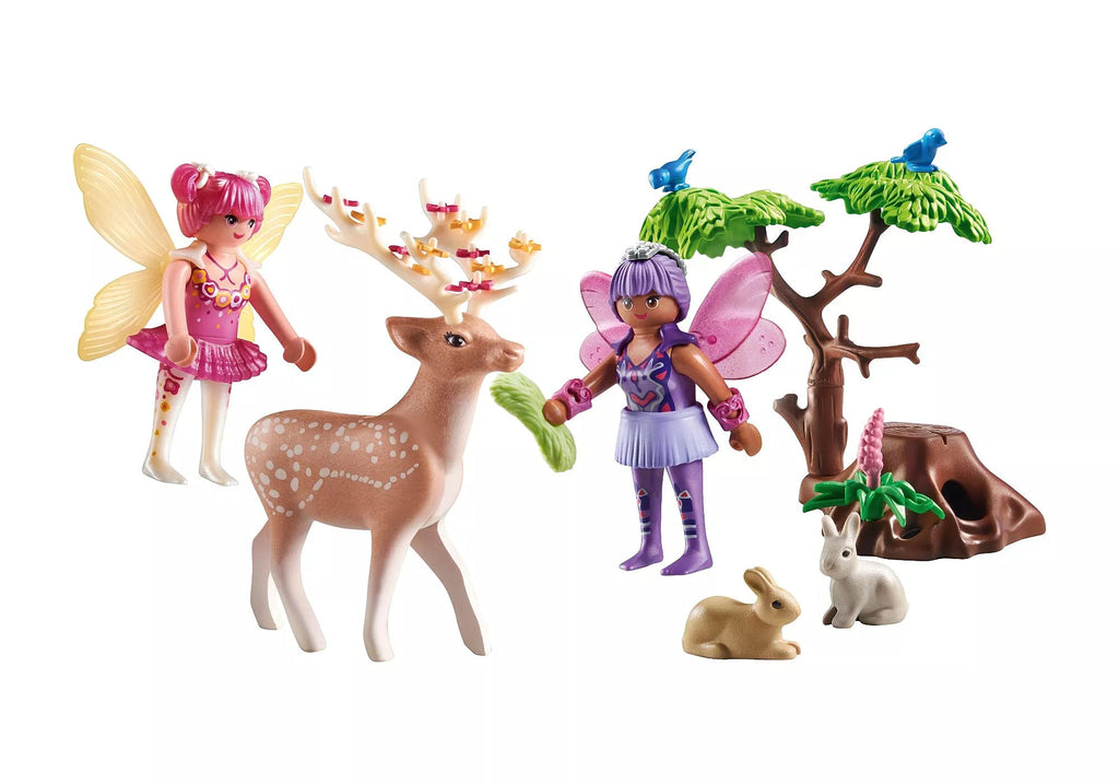 Playmobil Feen mit Hirsch, Hasen & Zubehör im Starter Pack