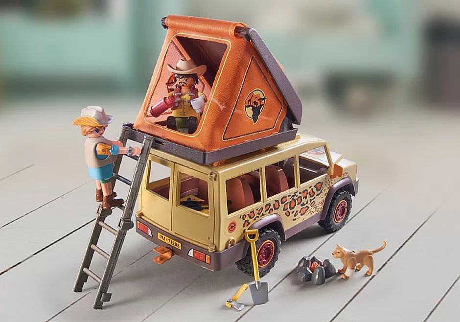 playmobil safari zelt PLAYMOBIL 71293 Wiltopia Geländewagen mit Löwe & Zelt