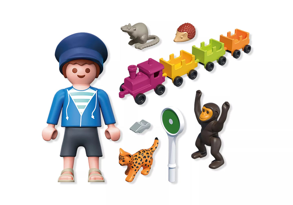 Playmobil Lok mit Waggons und Tieren ab 4 Jahren