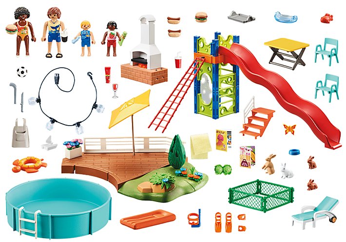 Playmobil®City Life - Poolparty mit Rutsche - Playmobil