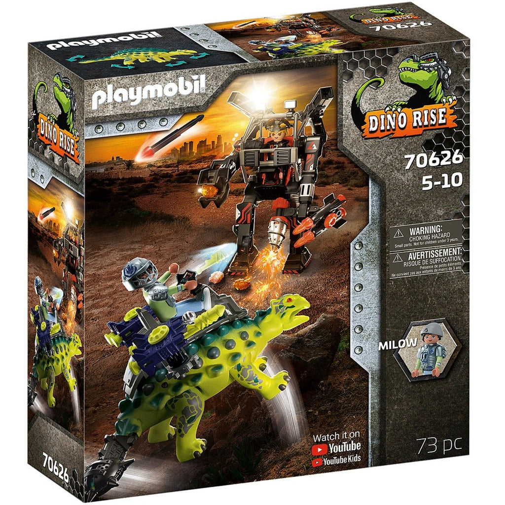 Dino Rise Set Kampfläufer gegen Saichania mit Spielfiguren