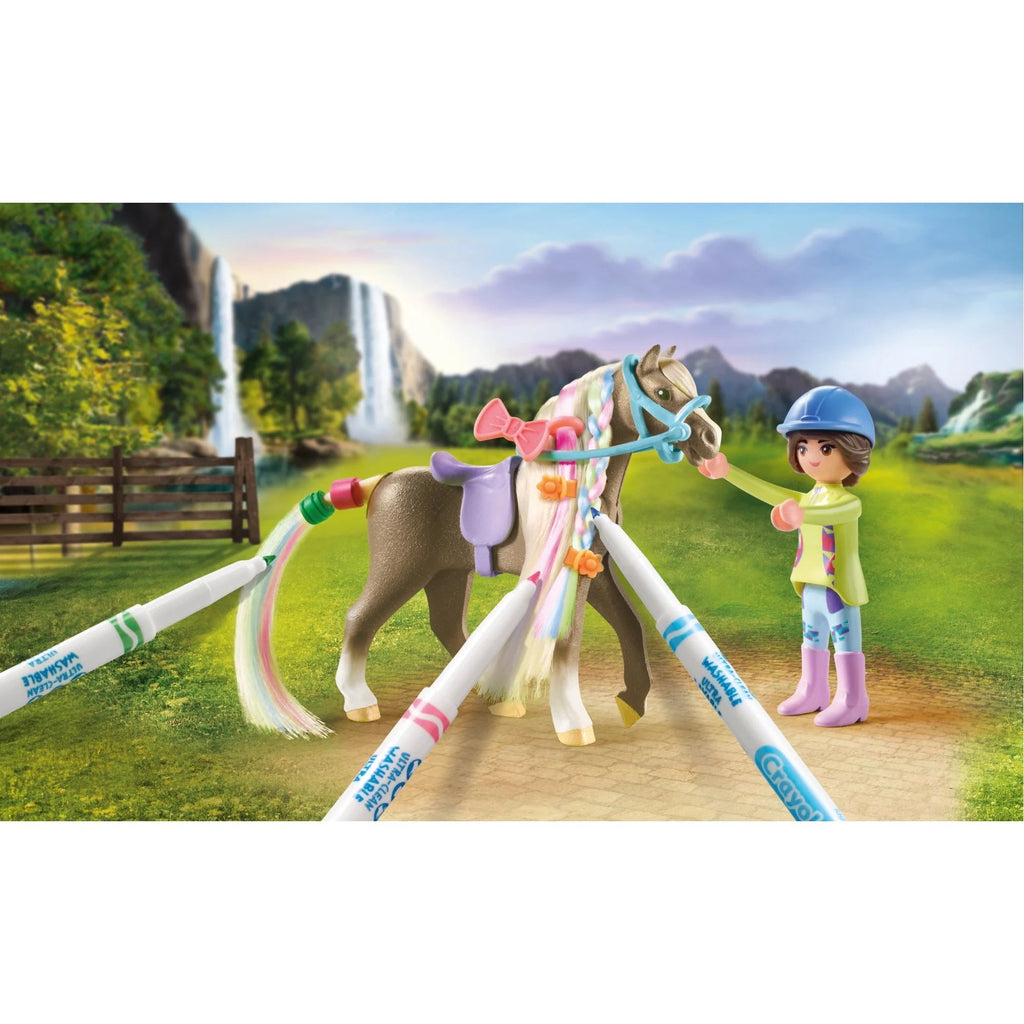 Playmobil®Horses of Waterfall - Kreativset mit Pferd und Stiften - Playmobil