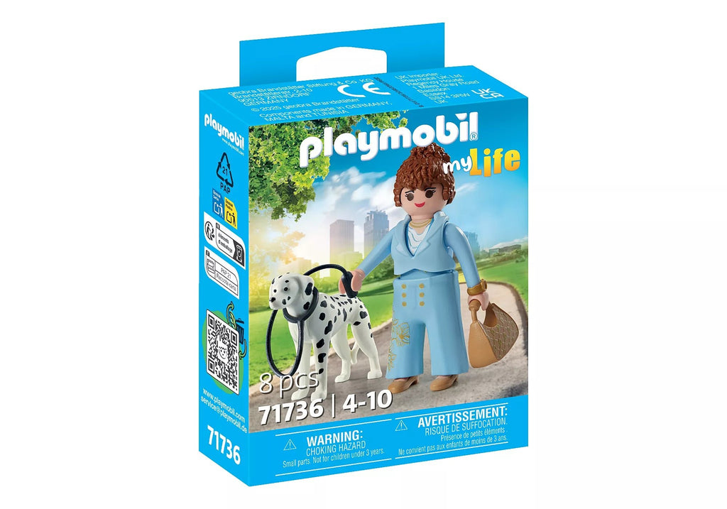 Playmobil Managerin mit Dalmatiner – Spaziergang mit Hund ab 4 Jahren