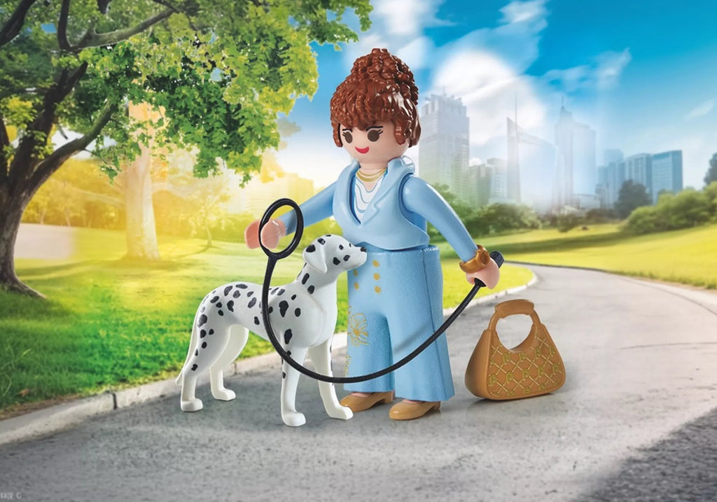 Playmobil Managerin mit Dalmatiner – Spaziergang mit Hund ab 4 Jahren