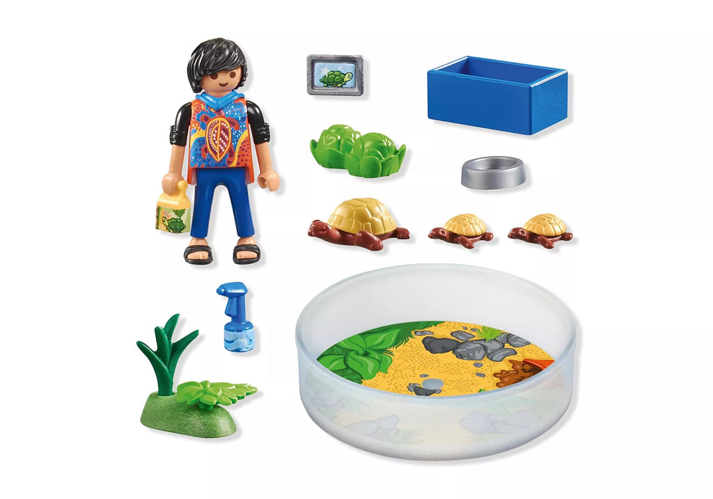 Playmobil Schildkröten-Terrarium – Set mit Tierpfleger & Schildkröten ab 4