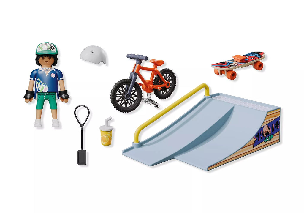Action Set Playmobil Skateboard Rampe und Zubehör