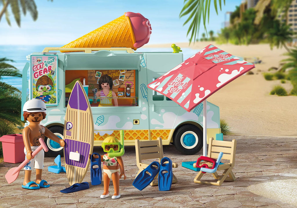 PLAYMOBIL Eisverkauf und Surfshop in einem Fahrzeug