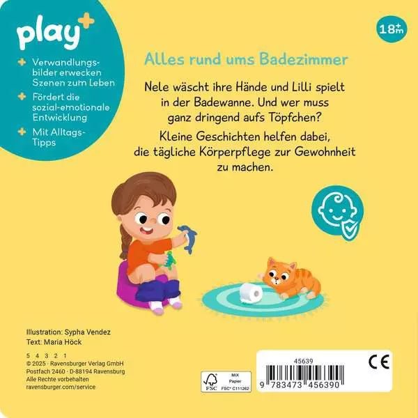 Ravensburger Play+ Schiebebuch Körperpflege Kinder ab 18 Monate
