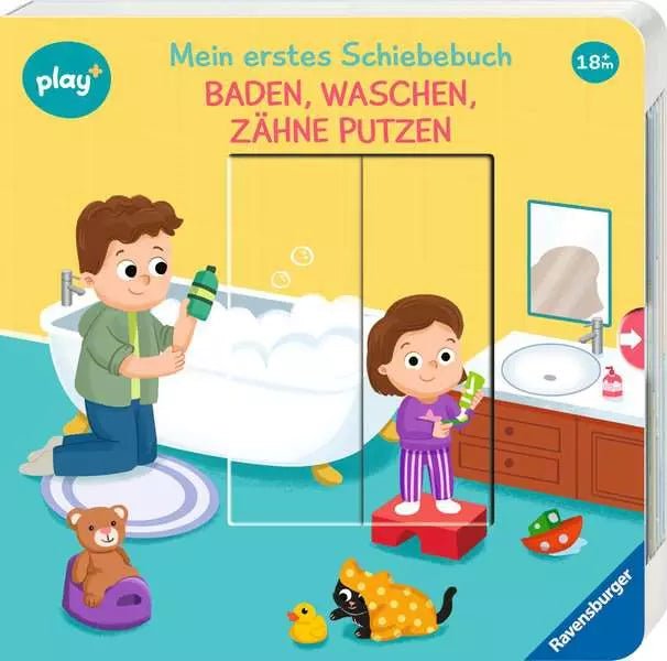 Play+ Mein erstes Schiebebuch Baden waschen Zähne putzen ab 18 Monaten
