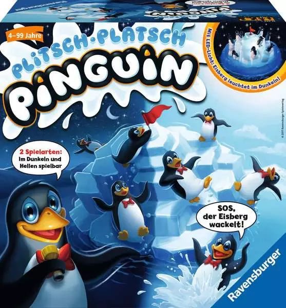 Plitsch Platsch Pinguin Gesellschaftsspiel ab 4 Jahren