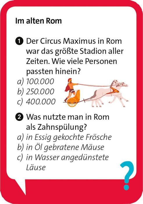 Quizspiel Geschichte für Kinder ab 8 im Taschenformat