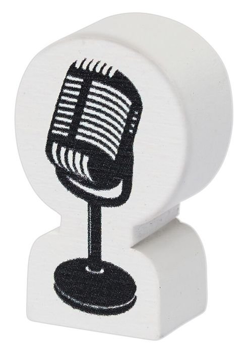 Spielbrett im Podcast Studio Design mit Mikrofon Spielfigur
