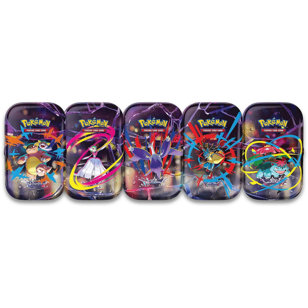Pokémon Mega-Helden Mini-Tin Box Set mit allen 5 Designs – Kangama, Guardevoir, Meditalis, Lucario und Bisaflor – Sammelkartenspiel Herbst Edition DE