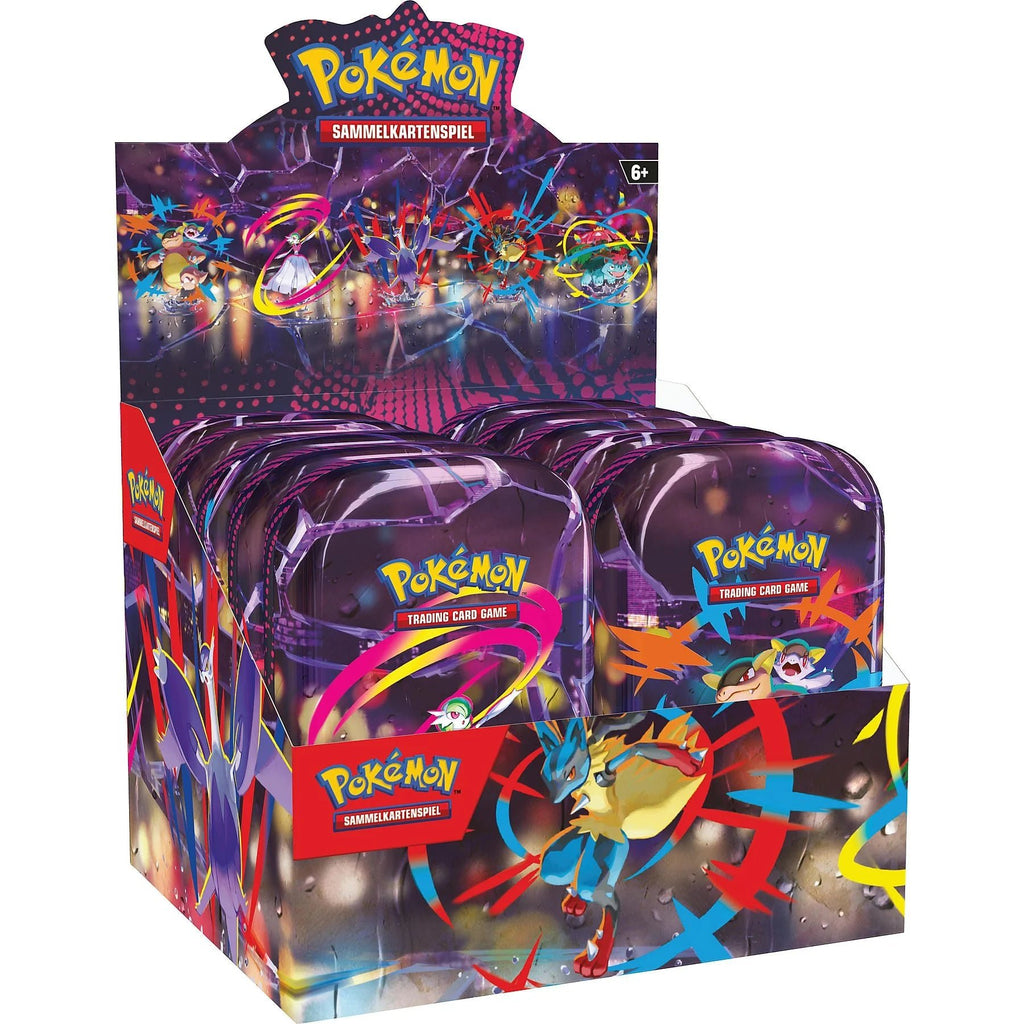 Pokémon Mega-Helden Mini-Tin Display Herbst Edition mit Boostern – Sammelkartenspiel DE ab 6 Jahren