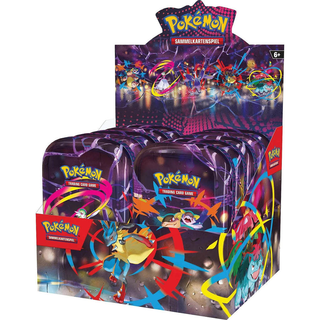 Pokémon Mega-Helden Mini-Tin Display Herbst Edition mit Boostern – Sammelkartenspiel DE ab 6 Jahren