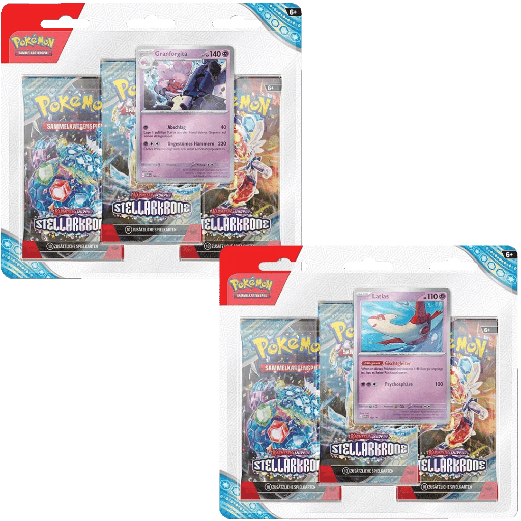 Pokemon - Karmesin & Purpur 7: Stellarkrone 3 - Pack Blister - Deutsch - Amigo