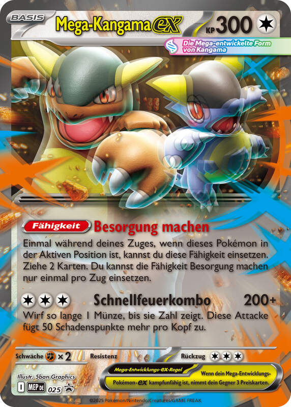 Mega-Kangama EX Promo-Karte Nahaufnahme
