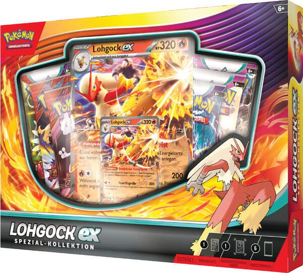 Pokémon Spezial-Kollektion Lohgock-ex Promokarte und Boosterpacks ab 6 Jahre