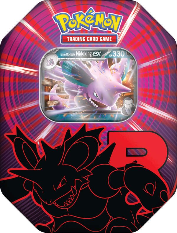 Pokémon Tin 124 Nidoking-ex Promokarte mit Boosterpacks ab 6 Jahren