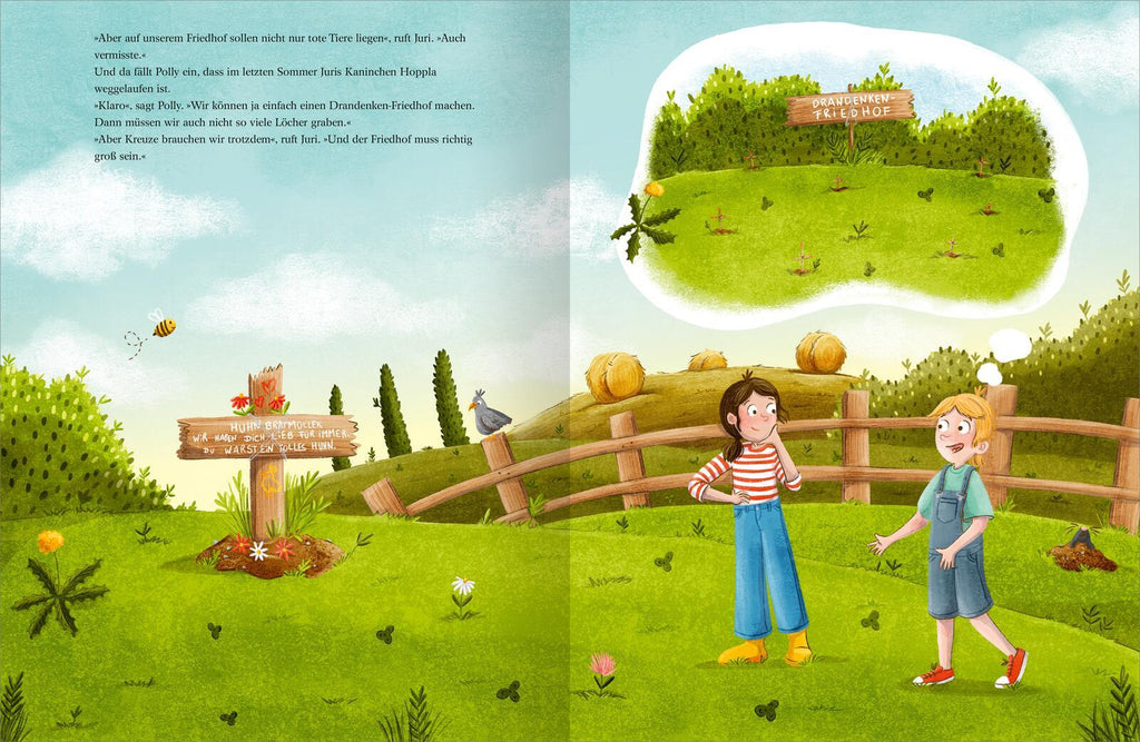 Hardcover Kinderbuch über Abschied und Trauer mit sanften Bildern